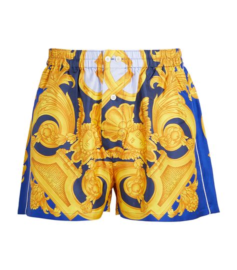 shorts bano versace|Versace Men's Silk Barocco Shorts .